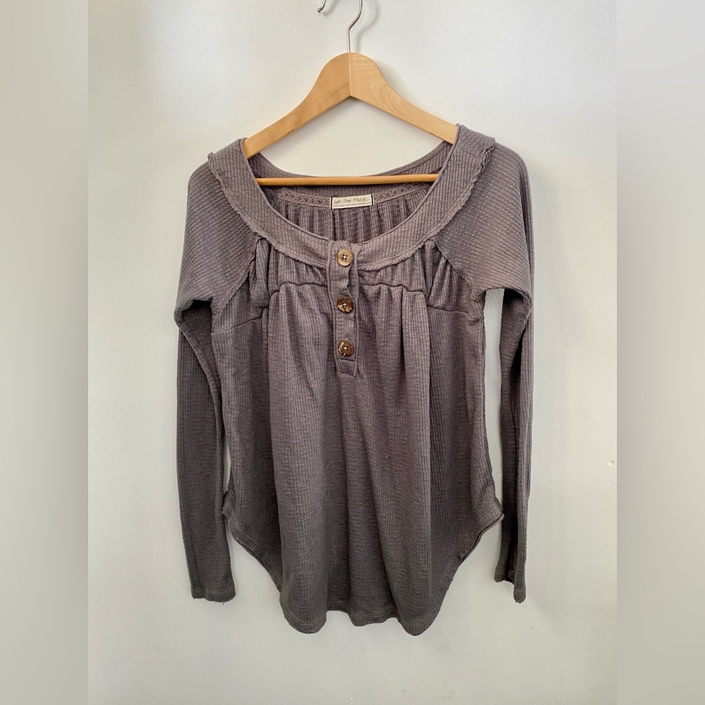 WE THE FREE Grey Long Sleeve Tunic Size XS Good Used Condition